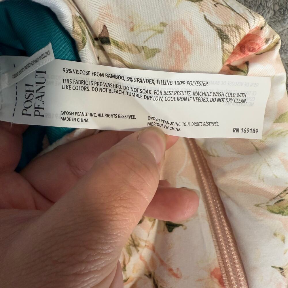 Posh Peanut Sleep Sack, Vintage Pink Rose, 6-18M 1.0 TOG - Picture 3 of 8